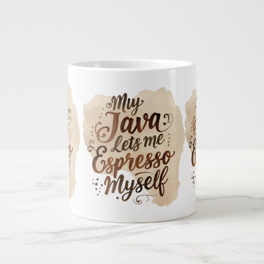 Hyper-Specific Coffee Pun Mug Extra Grote Beker (Voorkant)