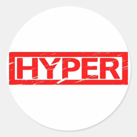 Hyper Stamp Ronde Sticker (Voorkant)