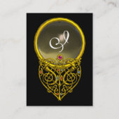 HYPER VALENTIJN AGATE MONOGRAM geel grijs zwart Visitekaartje (Achterkant)