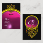 HYPER VALENTIJN AMETHYST MONOGRAM geel roze Visitekaartje (Voorkant / Achterkant)