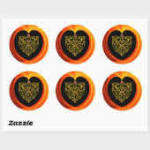 HYPER VALENTIJN GOLDEN HEART RONDE STICKER (Vel)