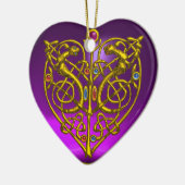 HYPER VALENTIJN HEART Amethyst & Blue Aquamarine Keramisch Ornament (Links)