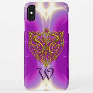 HYPER VALENTIJN MONOGRAM Pink Fuchsia Paars iPhone XS Max Hoesje