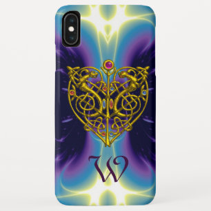 HYPER VALENTIJN MONOGRAM Pink Fuchsia Paars iPhone XS Max Hoesje