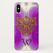 HYPER VALENTIJN MONOGRAM Pink Fuchsia Paars Case-Mate iPhone Case (Achterkant)