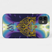 HYPER VALENTIJN MONOGRAM Pink Fuchsia Paars Case-Mate iPhone Case (Achterkant (horizontaal))