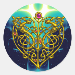 HYPER VALENTIJN Roze Fuchsia Paars Ronde Sticker