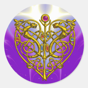 HYPER VALENTIJN Roze Fuchsia Paars Ronde Sticker