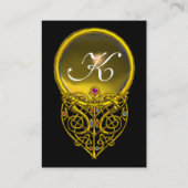 HYPER VALENTIJN TOPAZ MONOGRAM geel zwart Visitekaartje (Achterkant)