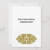 HYPER VALENTINE/ GOUDE CELTISCHE KNOOP HART Wit Kaart (Achterkant)