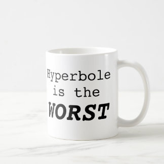 Hyperbool is het ergst koffiemok