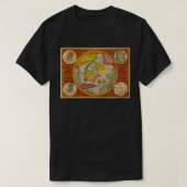 Hyperborea Flat Earth Azimuthal Equidistant Projec T-shirt (Design voorkant)