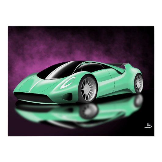 Hypercar conceptcar perfect poster (Voorkant)
