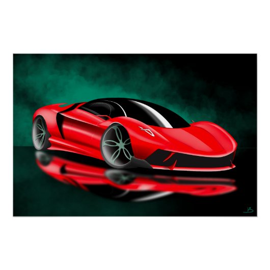 Hypercar conceptcar perfect poster (Voorkant)