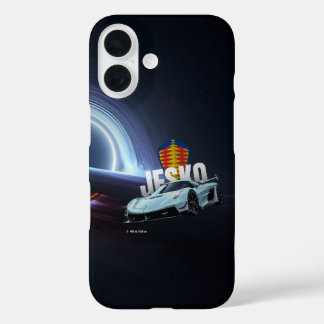 Hypercar in the Void – Surreal Supercar & Black Ho iPhone 16 Hoesje