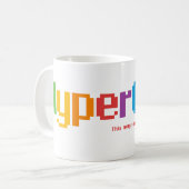 HyperCard - la tasse - dans les couleurs de l'arc- (Devant gauche)