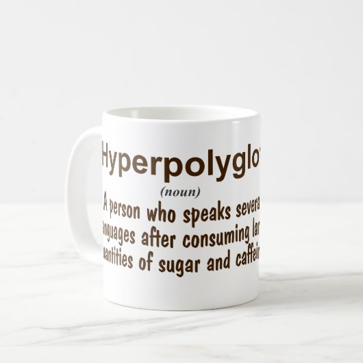 Hyperpolyglot Definition Koffiemok (Voorkant links)