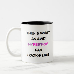 hyperpopventilator, enthousiast tweekleurige koffiemok