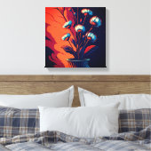 hyperrealistische bloem canvas afdruk (Insitu (Slaapkamer))