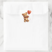 hyperrealistische teddybeer vierkante sticker (Tas)