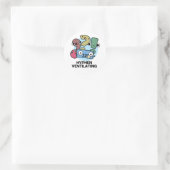 Hyphen Ventiling Funny Punctuation Pun Ronde Sticker (Tas)