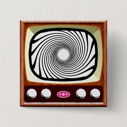 Hypno-TV van 50 jaar Vierkante Button 5,1 Cm (Voorkant)