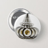 Hypnose draaiende klok ronde button 5,7 cm (Voorkant /achterkant)
