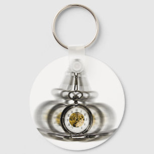 Hypnose draaiende klok sleutelhanger