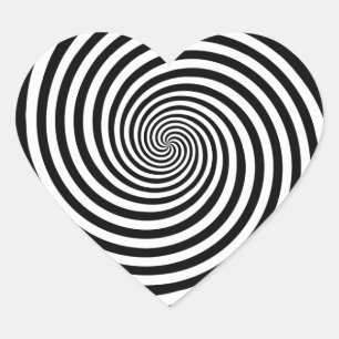 Hypnose Spiraal Hart Sticker