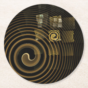 Hypnosis Abstracte kunst Ronde Kartonnen Onderzetter