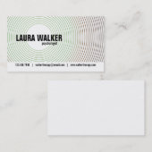 Hypnosis cirkels - groen visitekaartje (Voorkant / Achterkant)