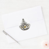 Hypnosis draaiende klok ronde sticker (Envelop)