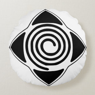 Hypnosis Overal waar Logo Spiral Symbool Pillow Rond Kussen