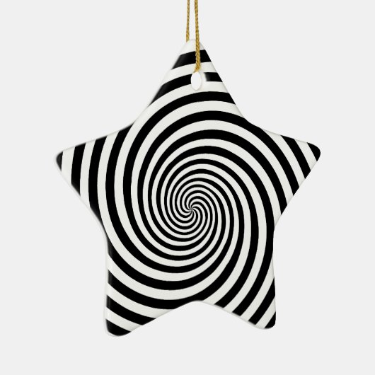 Hypnosis Spiral Star Shape Keramisch Ornament (Rechts)