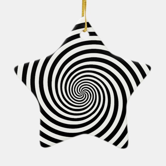 Hypnosis Spiral Star Shape Keramisch Ornament (Achterkant)