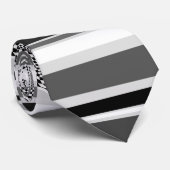 Hypnosis Stripes Patroon zwart-wit + uw idee Stropdas (Opgerold)