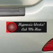Hypnosis werkt - Vraag me hoe, Bumpersticker (Op auto)