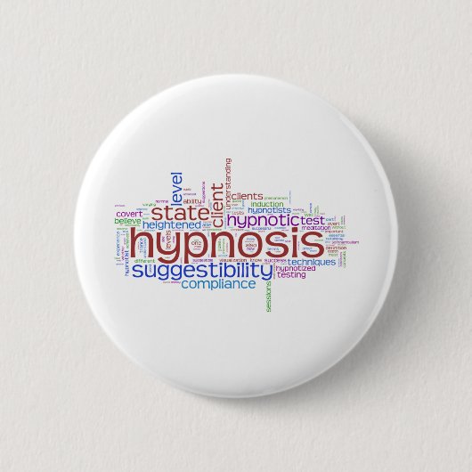 Hypnosis Word Art Ronde Button 5,7 Cm (Voorkant)