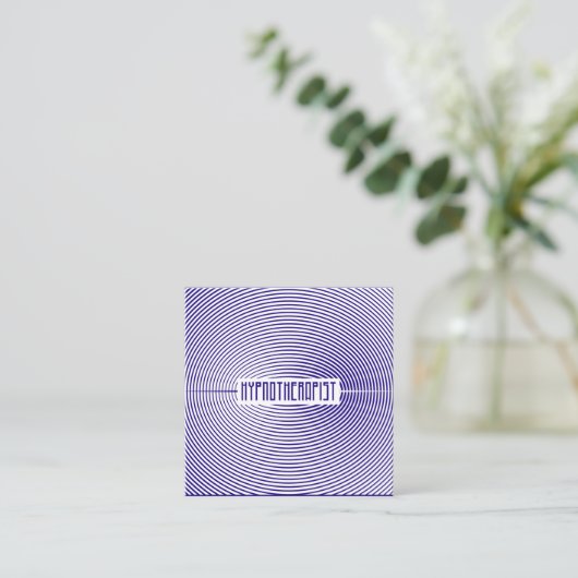 Hypnotherapeut Modern Circle Pattern Vierkante Visitekaartje (Staand voorkant)