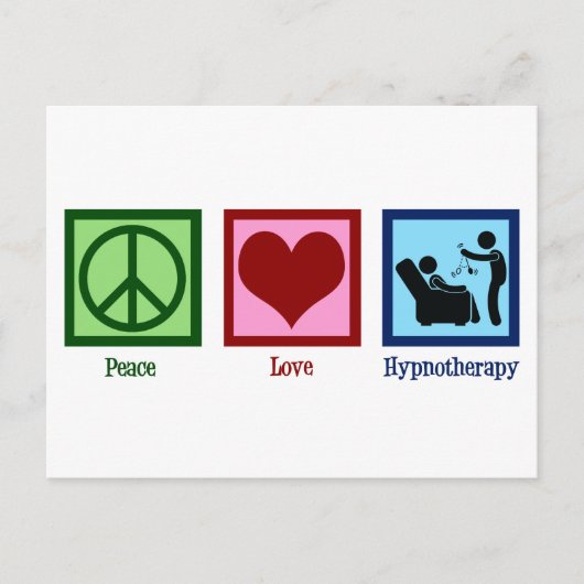 Hypnotherapeut Peace Love Hypnotherapie Briefkaart (Voorkant)