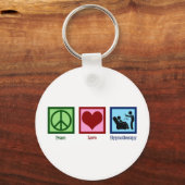 Hypnotherapeut Peace Love Hypnotherapie Sleutelhanger (Voorkant)