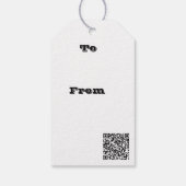 Hypnotic Abstract Black And White Modern Art Cadeaulabel (Achterkant)