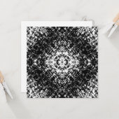 Hypnotic Abstract Black And White Modern Art Kaart (Voorkant / Achterkant in situ)