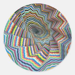 Hypnotic Spiraal Ronde Sticker