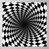 Hypnotic Squares Psychedelic Poster (Voorkant)