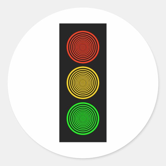 Hypnotic Stoplight Ronde Sticker (Voorkant)