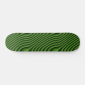 Hypnotic Wavy Green Lines Skateboard (Horizontaal)