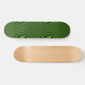 Hypnotic Wavy Green Lines Skateboard (Horizontaal)
