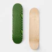 Hypnotic Wavy Green Lines Skateboard (Voorkant)