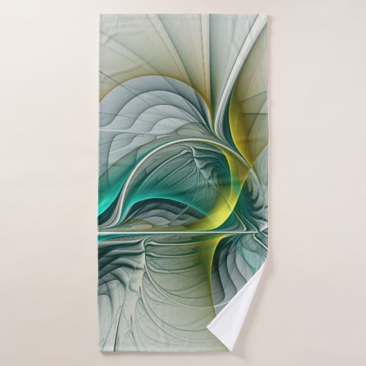Hypnotique Abstrait Golden Turquoise Turquoise Fra (Serviette de bain)